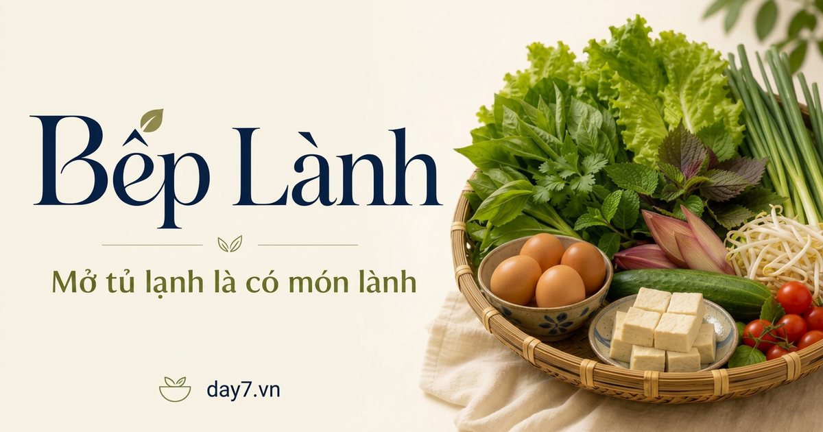 Ảnh chia sẻ Bếp Lành 1200x630 dùng cho Facebook và Zalo
